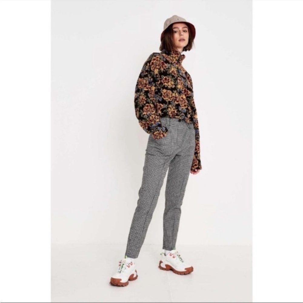 Urban Outfitters plaid high waist mom pants